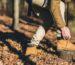 Man In Woods Wearing Comfortable Work Boots That Are Timberlands