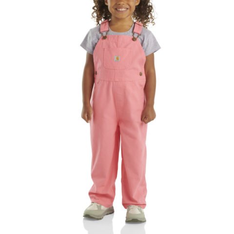 Kids Pink Cnvs Bib Overall CM9712