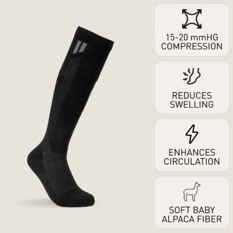 Hollow Alpaca Compression Socks