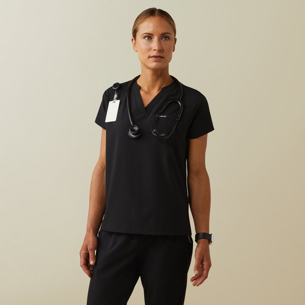 WMS Eliza Two Pocket Fashion Scrub Top - Image 2