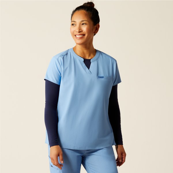 WMS Eliza Two Pocket Fashion Scrub Top - Image 4