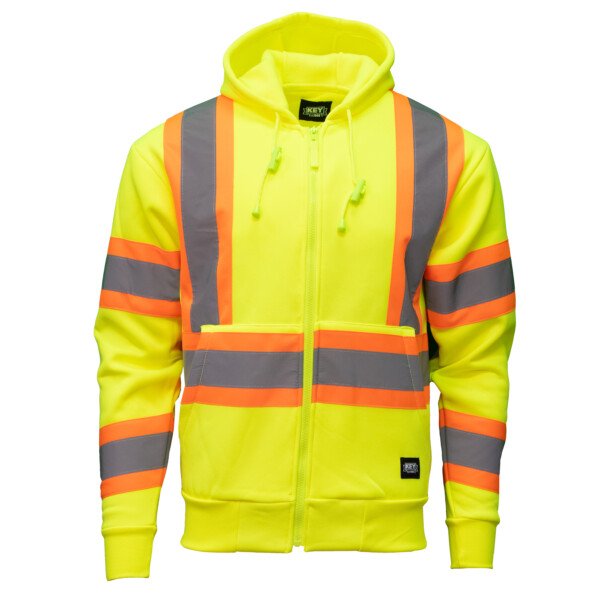 HI-VIS ZIP HOODED 879