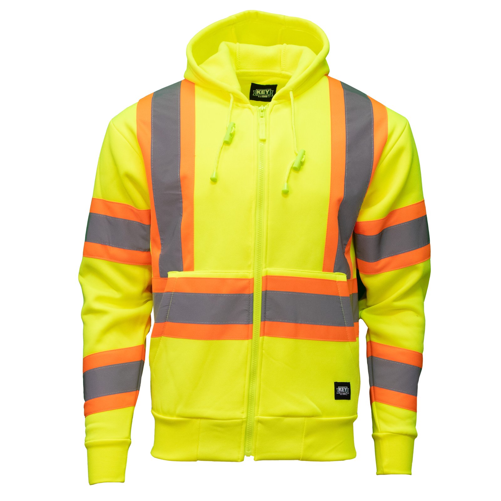 HI-VIS ZIP HOODED 879