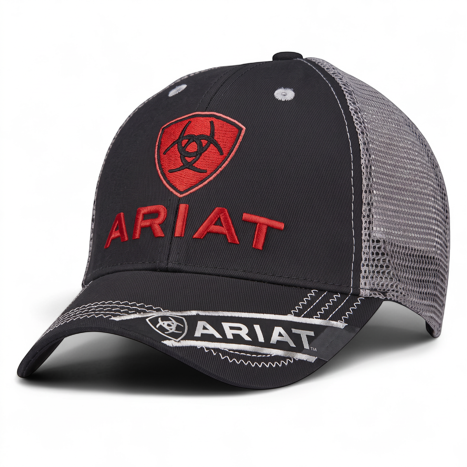Ariat Mens Ball Cap Blk/Gry