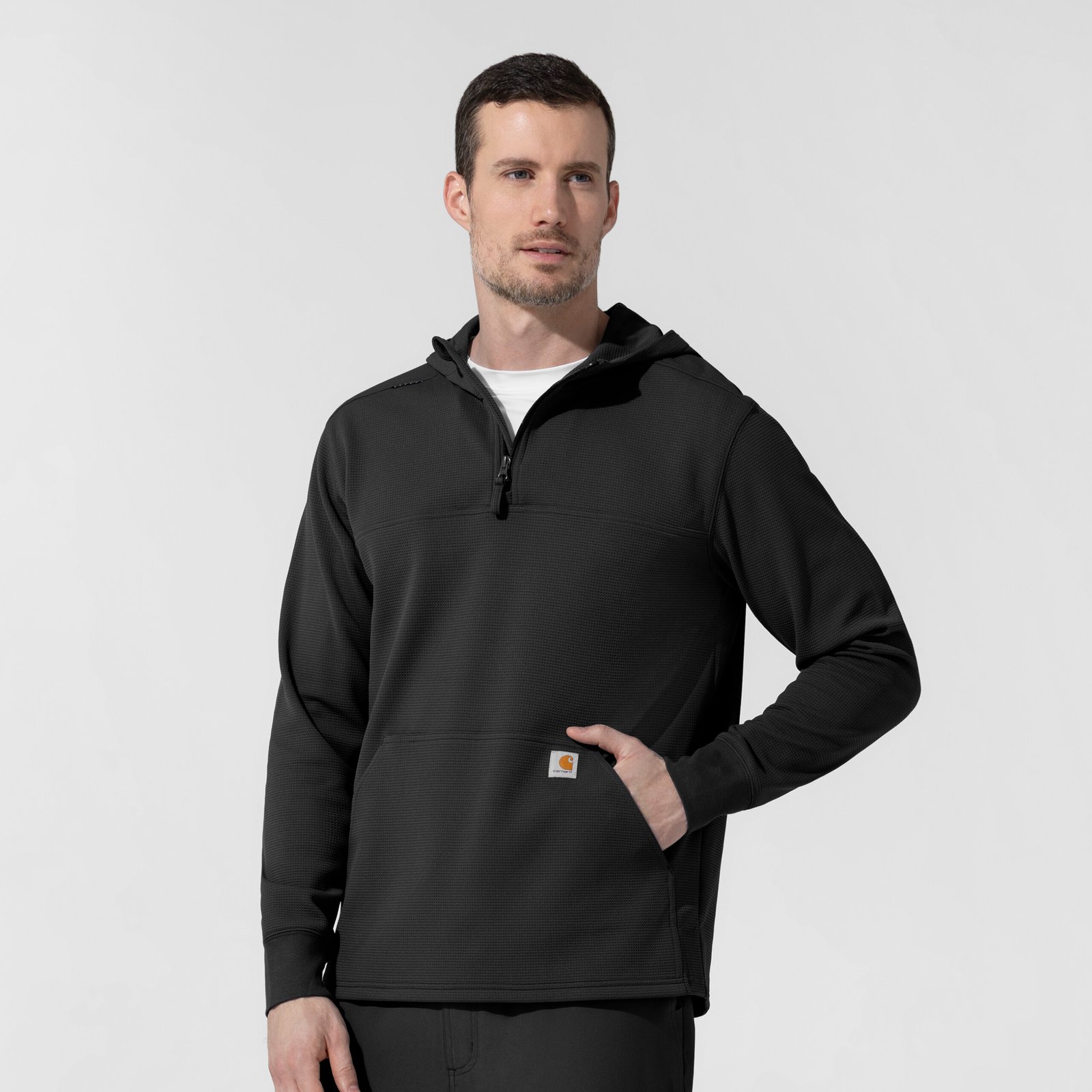 1/4 Zip Waffle Hoodie C83008 - Image 5