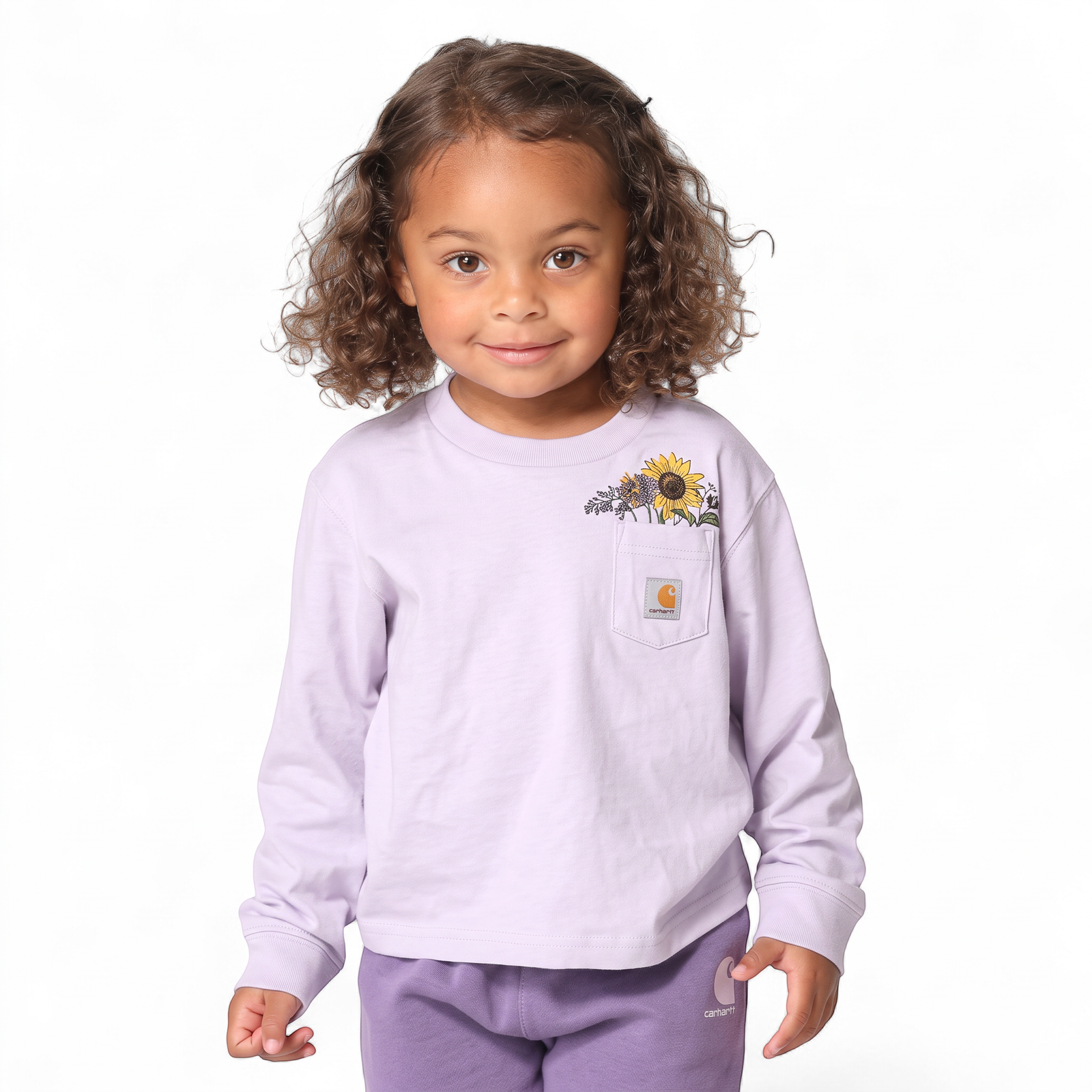 Kids LS Floral Pocket T-Sht CA7238 (lim)